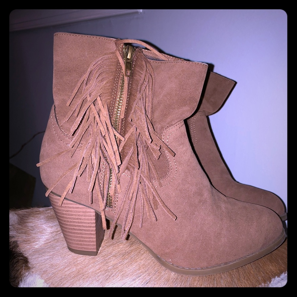 Rampage fringe booties